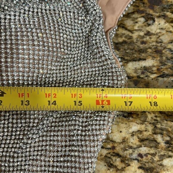 Jovani Short and Cocktail Jacqueline Special Occasion Dress In Silver Size 6 - Picture 12 of 15